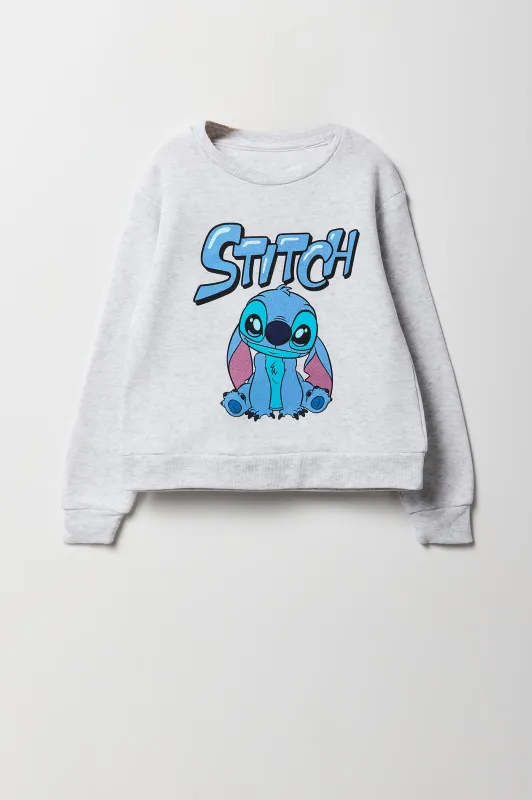 Girls Stitch Bubble Letters Graphic Fleece Sweatshirt sold by Urban Planet