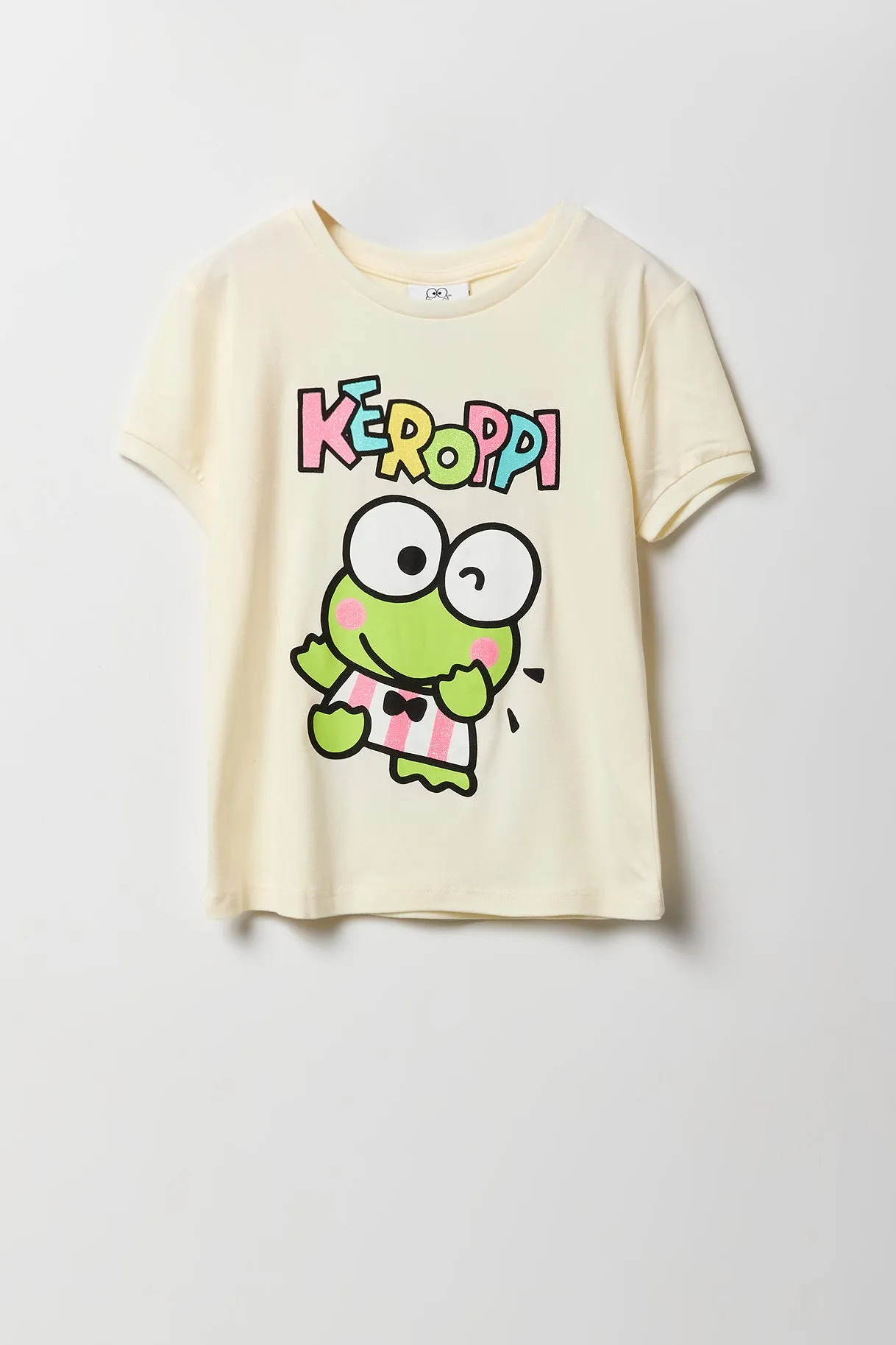 Girls Keroppi T-Shirt & Plush Short 2 Piece Pajama Set sold by Urban Planet product image thumbnail 2