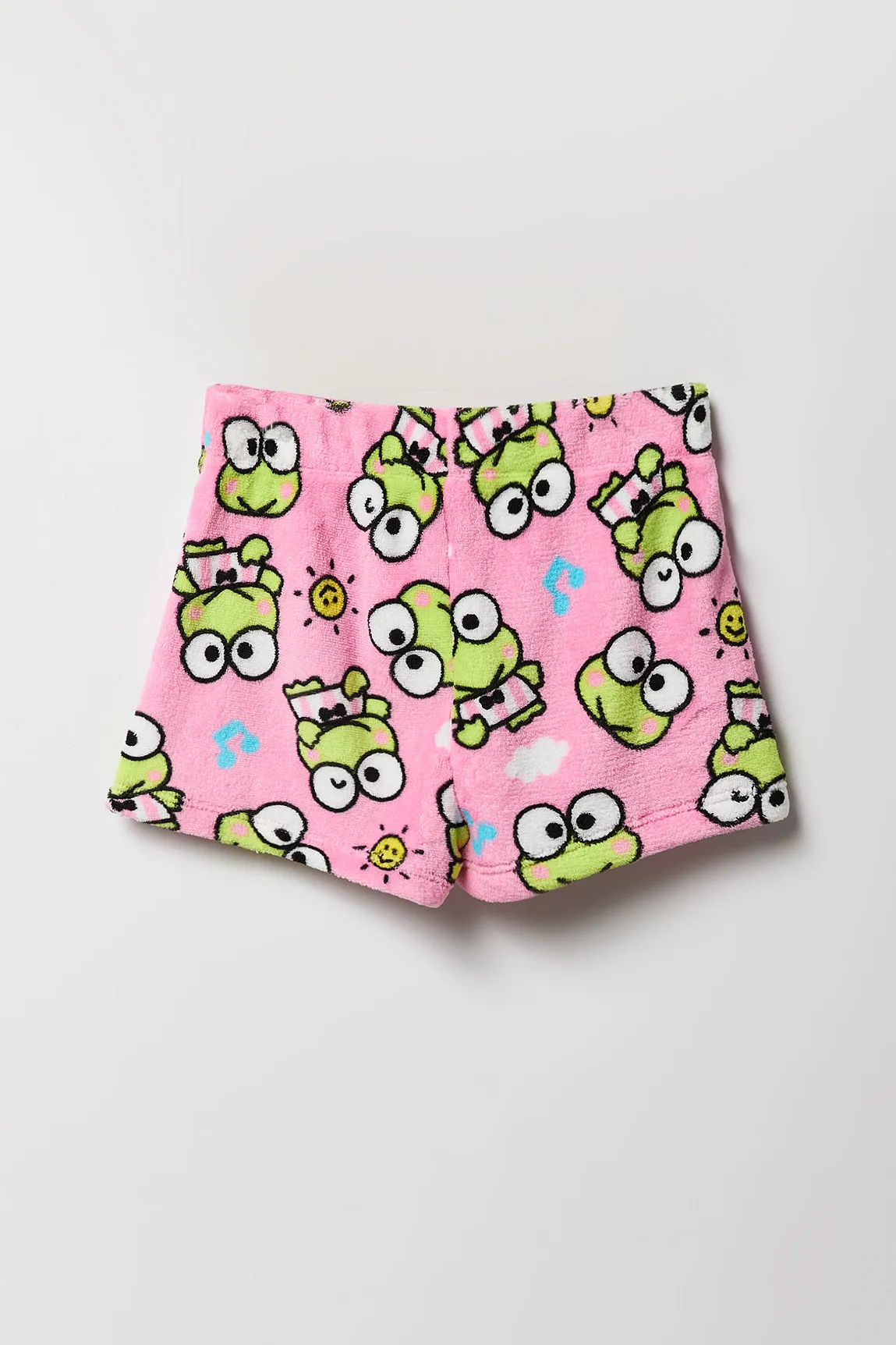 Girls Keroppi T-Shirt & Plush Short 2 Piece Pajama Set sold by Urban Planet product image thumbnail 5