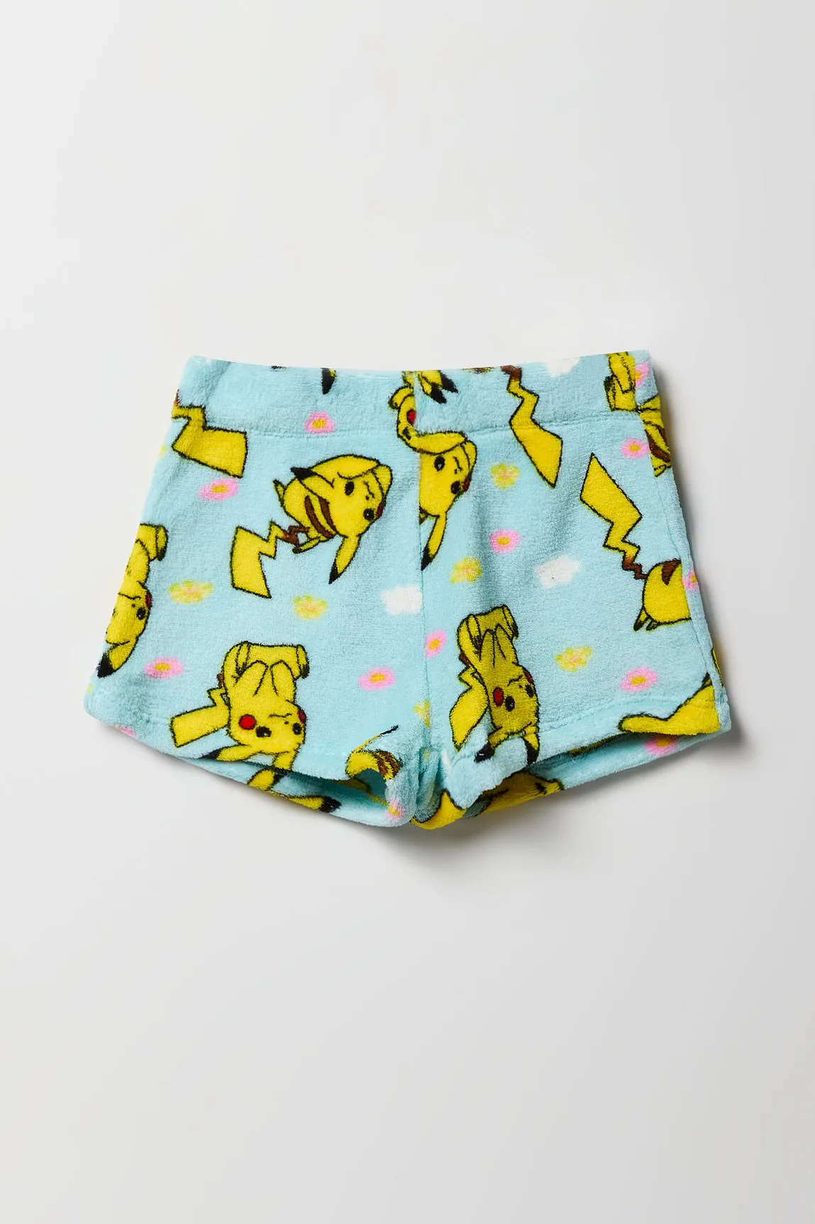Girls Pikachu T-Shirt & Plush Short 2 Piece Pajama Set sold by Urban Planet product image thumbnail 4