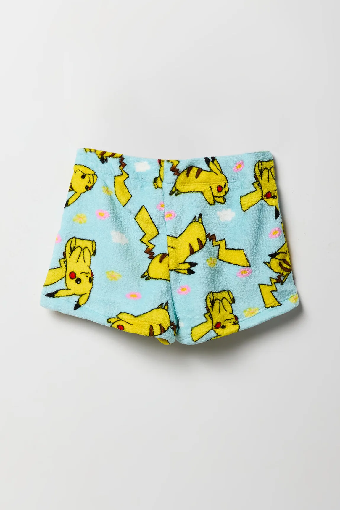 Girls Pikachu T-Shirt & Plush Short 2 Piece Pajama Set sold by Urban Planet product image thumbnail 5