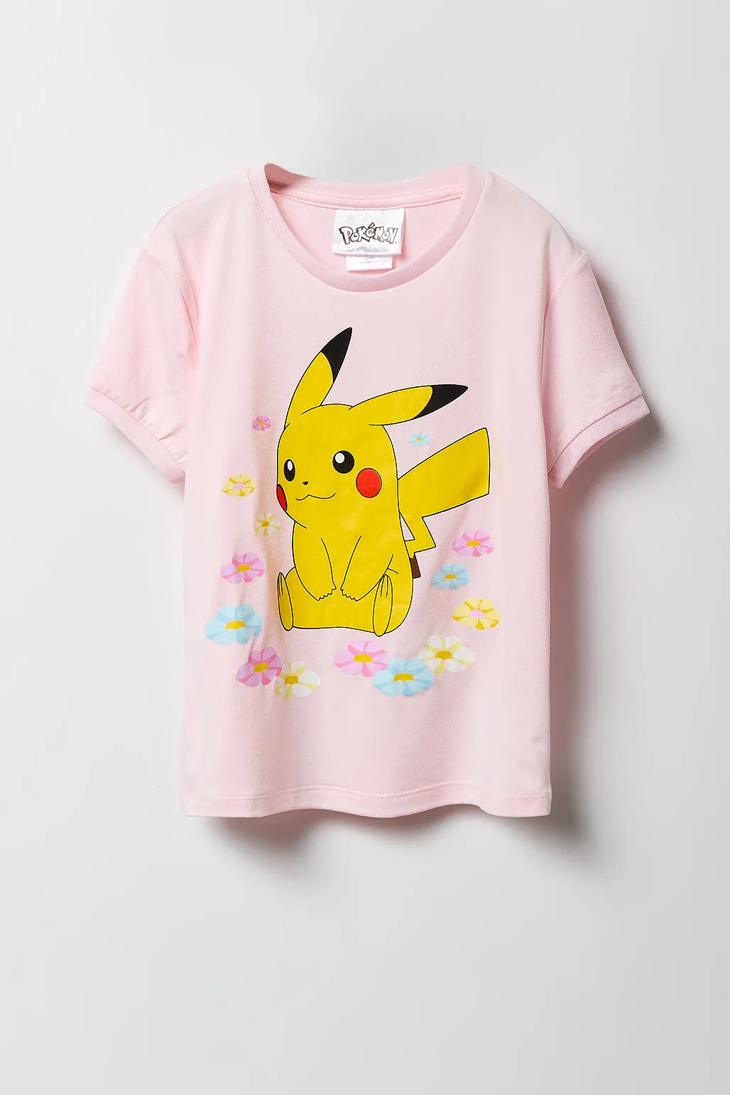 Girls Pikachu T-Shirt & Plush Short 2 Piece Pajama Set sold by Urban Planet product image thumbnail 2