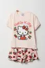 Ensemble-pyjama t-shirt à imprimé Hello Kitty avec cerises et short pelucheux pour filles sold by Urban Planet