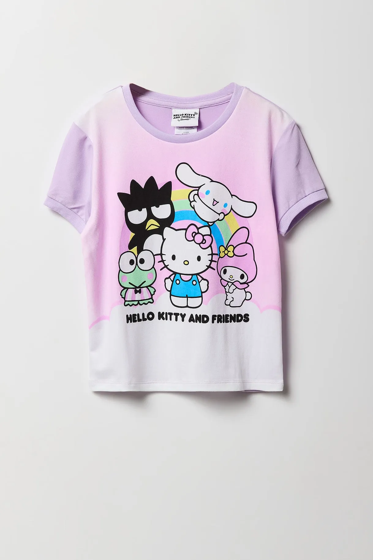 Ensemble-pyjama t-shirt à imprimé Hello Kitty & Friends et short pelucheux pour filles sold by Urban Planet product image thumbnail 2
