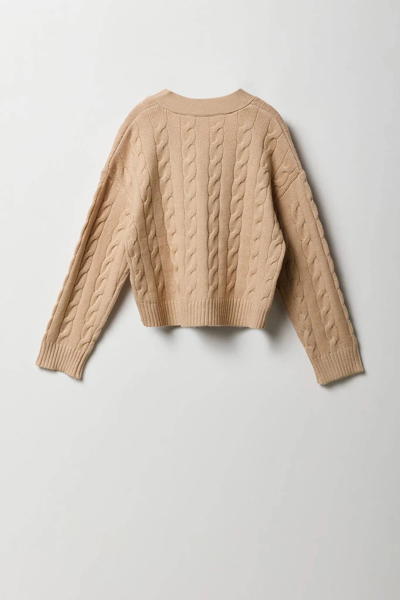 Girls Embroidered Cable Knit Cardigan sold by Urban Planet product image thumbnail 2