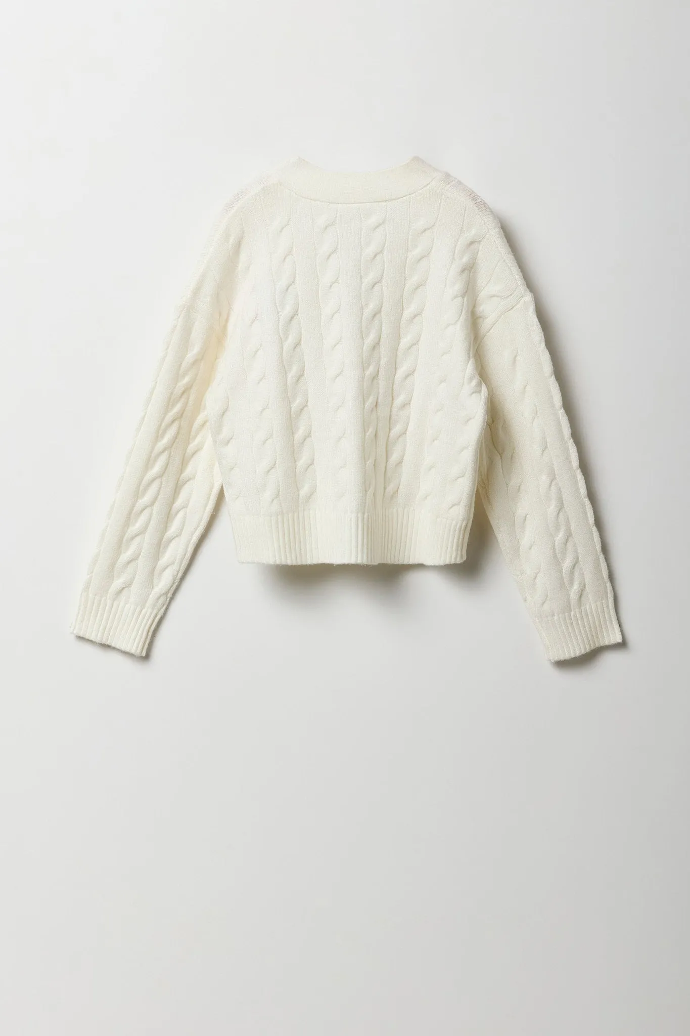 Girls Embroidered Cable Knit Cardigan sold by Urban Planet product image thumbnail 4