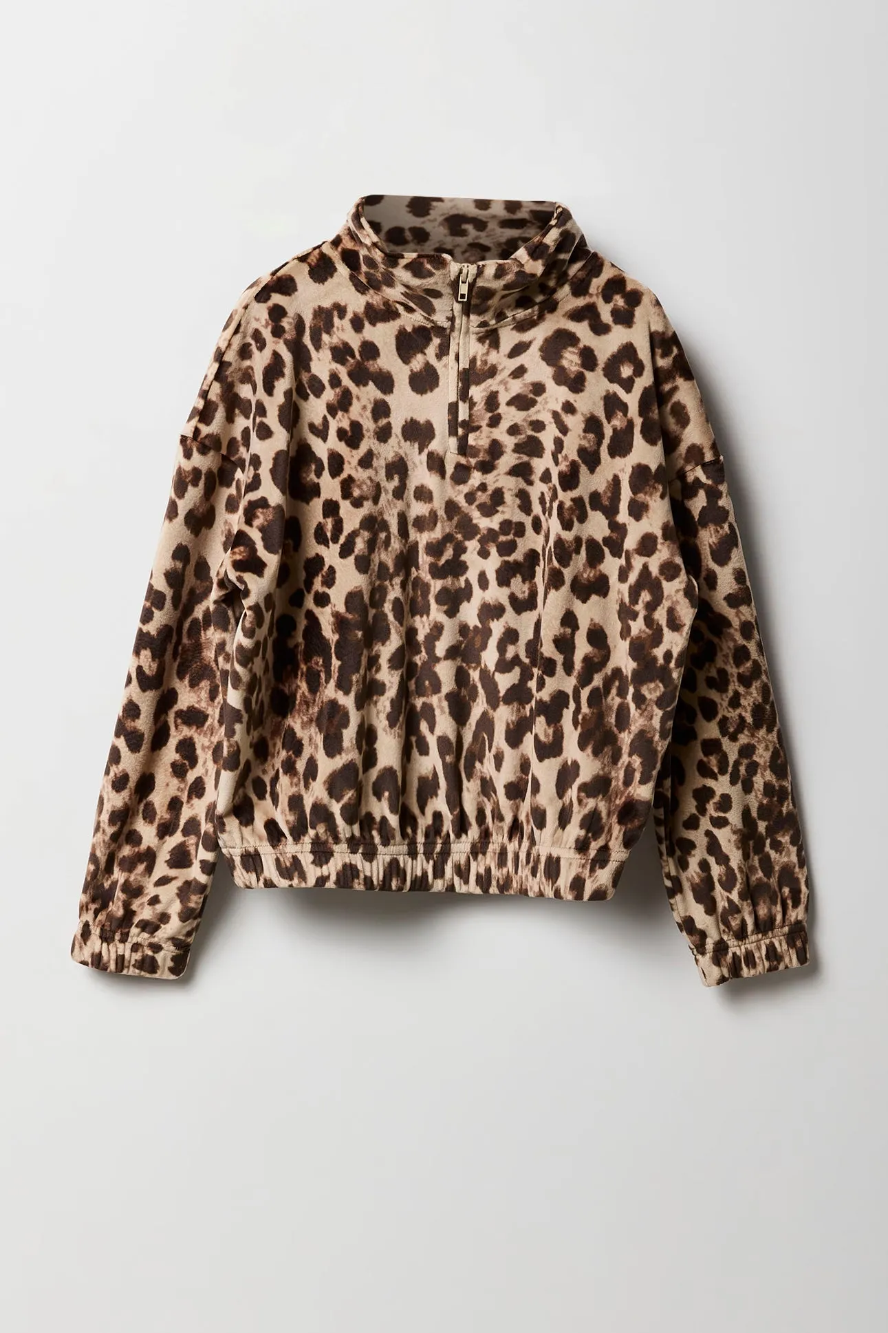 Girls Velour Quarter Zip Sweatshirt sold by Urban Planet