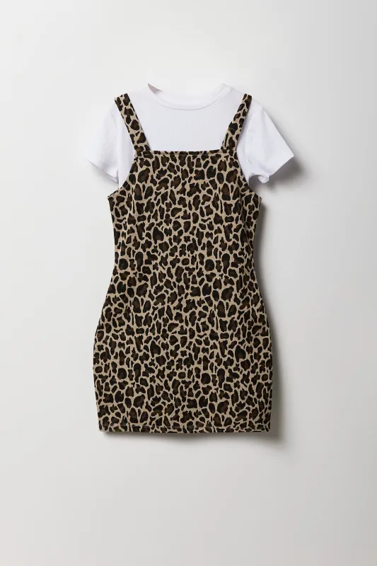 Ensemble avec robe en tricot jacquard et haut à manches courtes pour fille sold by Urban Planet