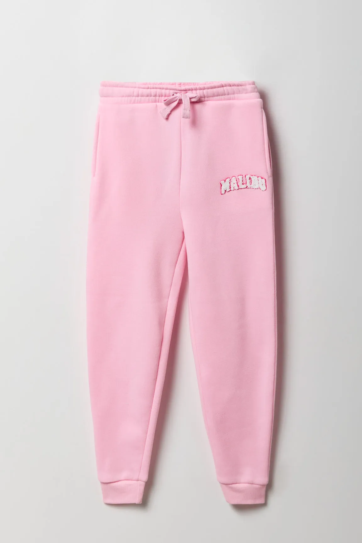 Girls City Chenille Embroidered Fleece Jogger sold by Urban Planet