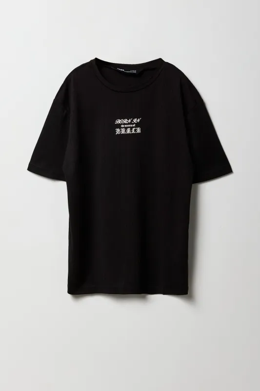T-shirt texturé à imprimé Brooklyn pour garçon sold by Urban Planet