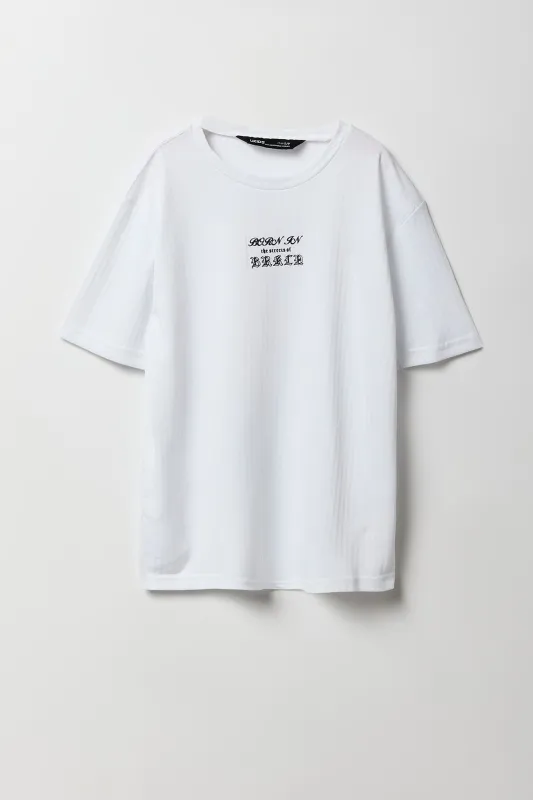 T-shirt texturé à imprimé New York pour garçon sold by Urban Planet