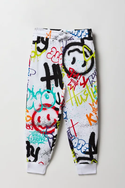 Boys Graffiti Print Jogger sold by Urban Planet