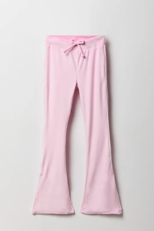 Girls Velour Flare Pant sold by Urban Planet