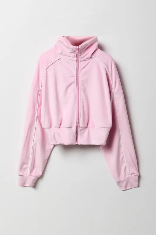 Girls Velour Zip-Up Jacket made by Urban Planet
