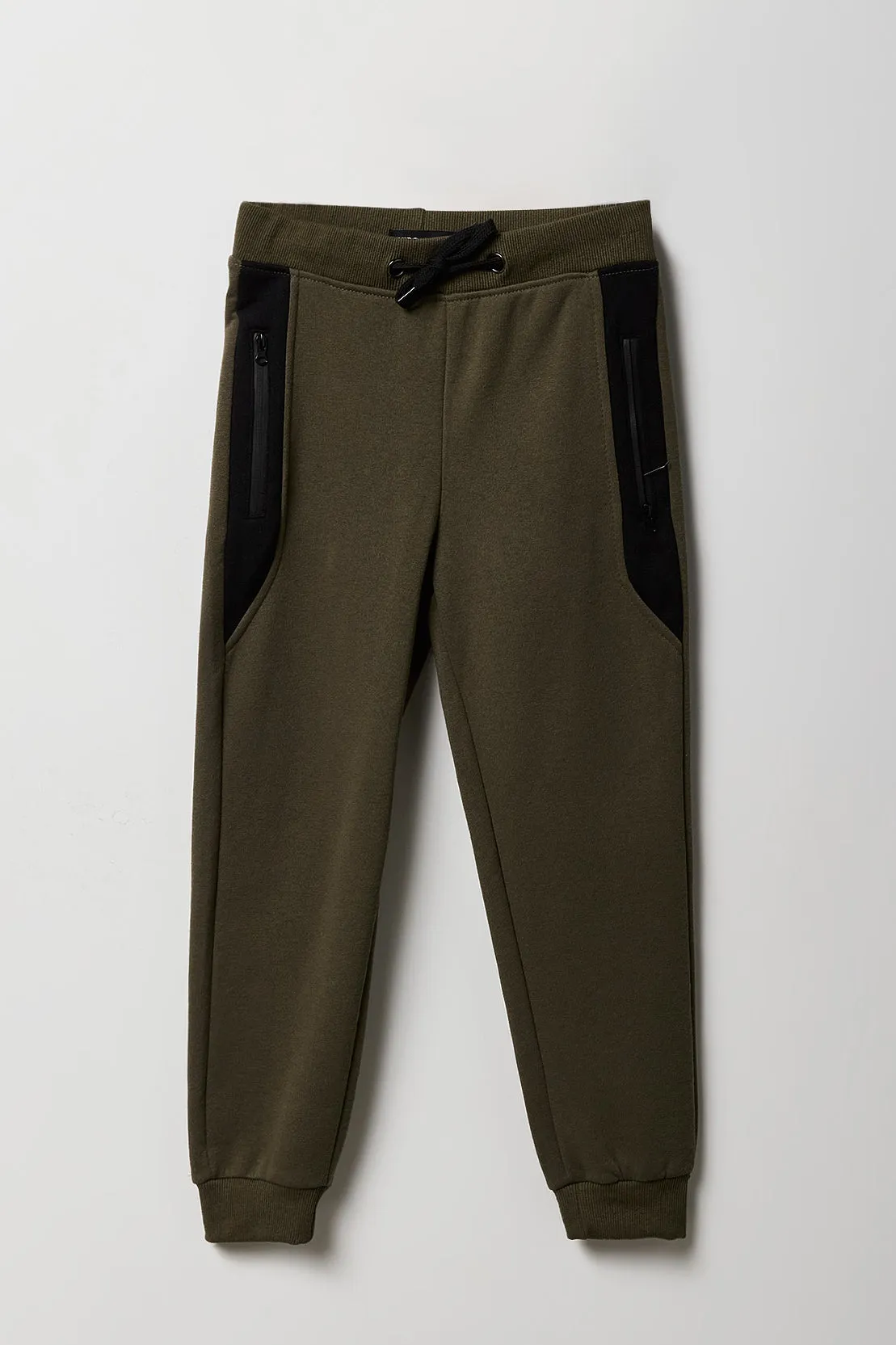 Jogger en molleton avec blocs de couleurs et poches à fermeture à glissière pour garçon sold by Urban Planet product image thumbnail 3