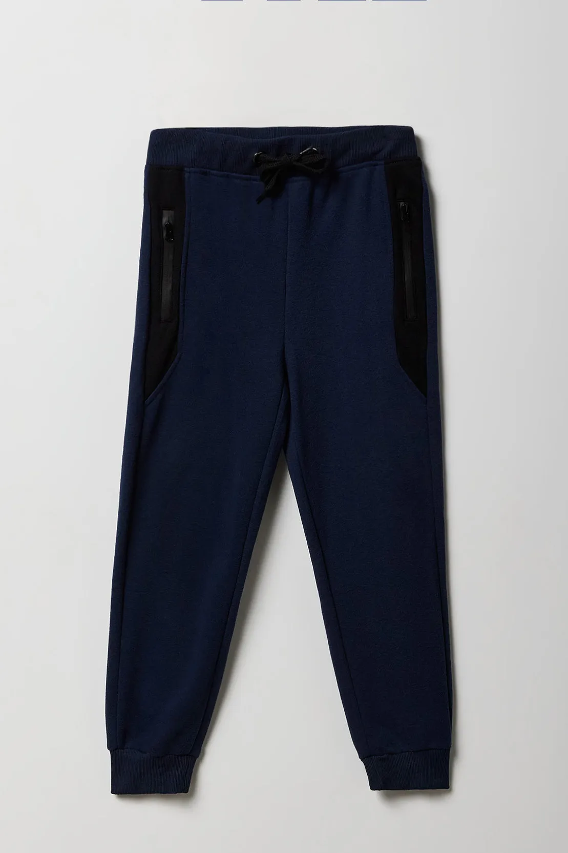 Jogger en molleton avec blocs de couleurs et poches à fermeture à glissière pour garçon sold by Urban Planet product image thumbnail 5