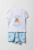Ensemble-pyajama deux pièces t-shirt et short pelucheux imprimés pour filles sold by Urban Planet