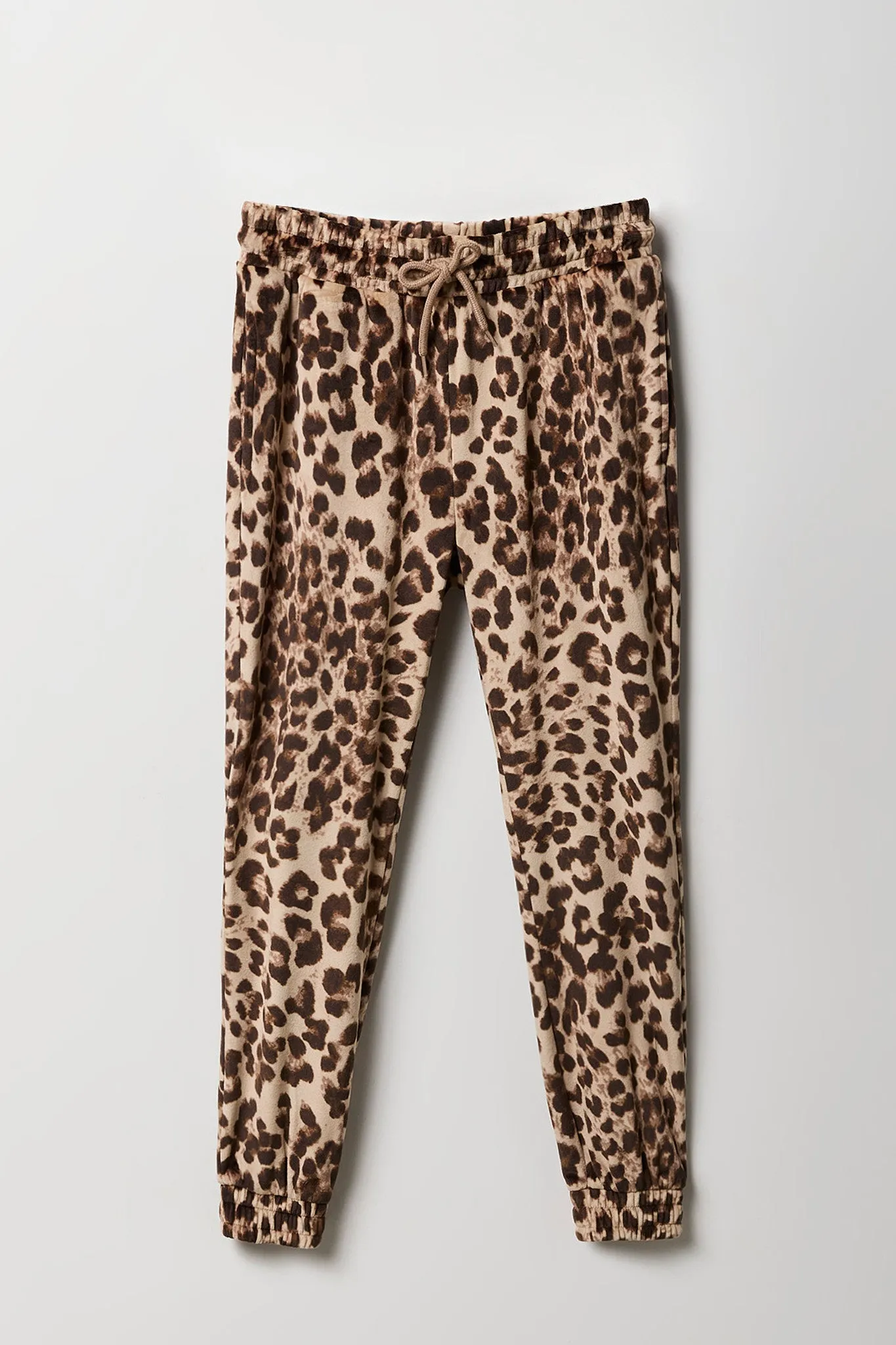 Girls Velour Cheetah Print Jogger sold by Urban Planet