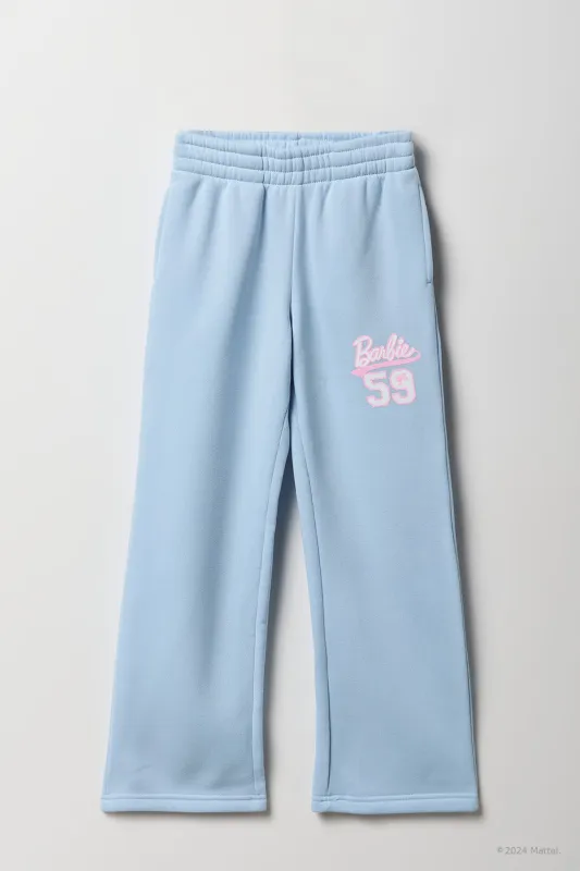 Pantalon d'entraînement à jambe large en molleton avec imprimé Barbie™ pour fille sold by Urban Planet