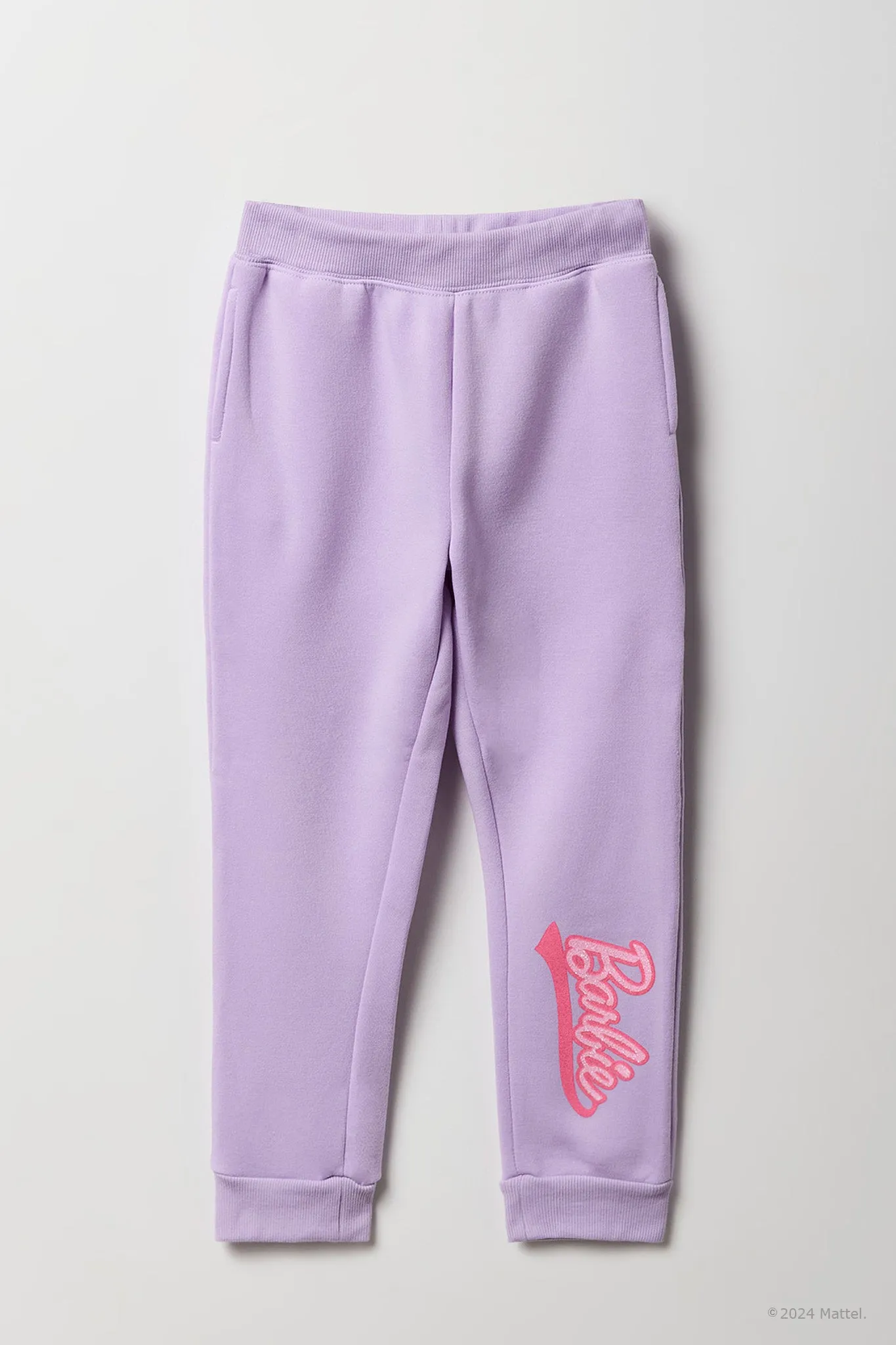 Barbie™ Girls Sparkle Graphic Fleece Jogger sold by Urban Planet