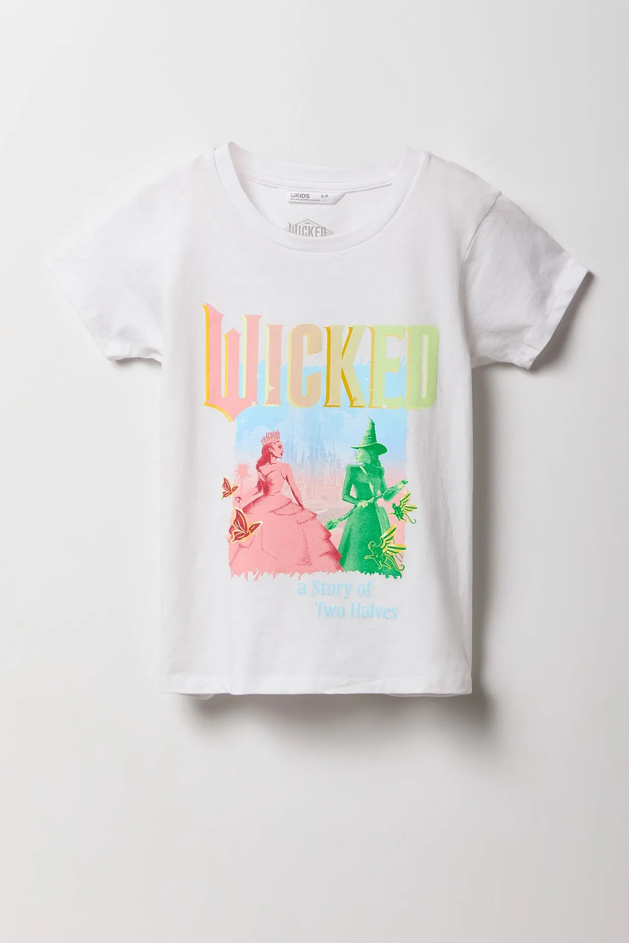 T-shirt à imprimé Wicked Elphaba & Glinda pour fille sold by Urban Planet