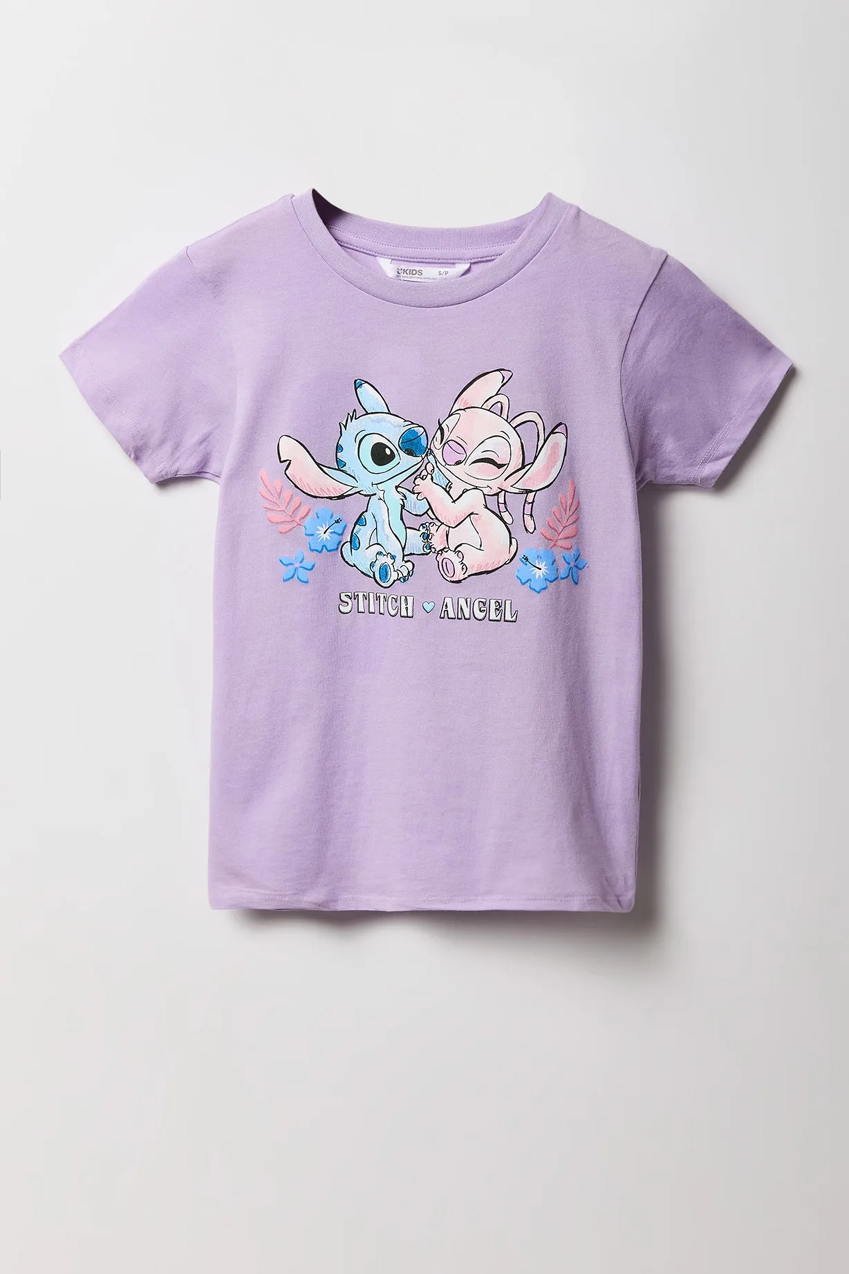 Girls Stitch & Angel Graphic T-Shirt sold by Urban Planet