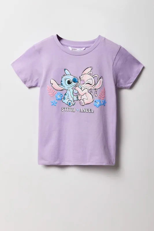 T-shirt à imprimé Stitch & Angel pour fille sold by Urban Planet