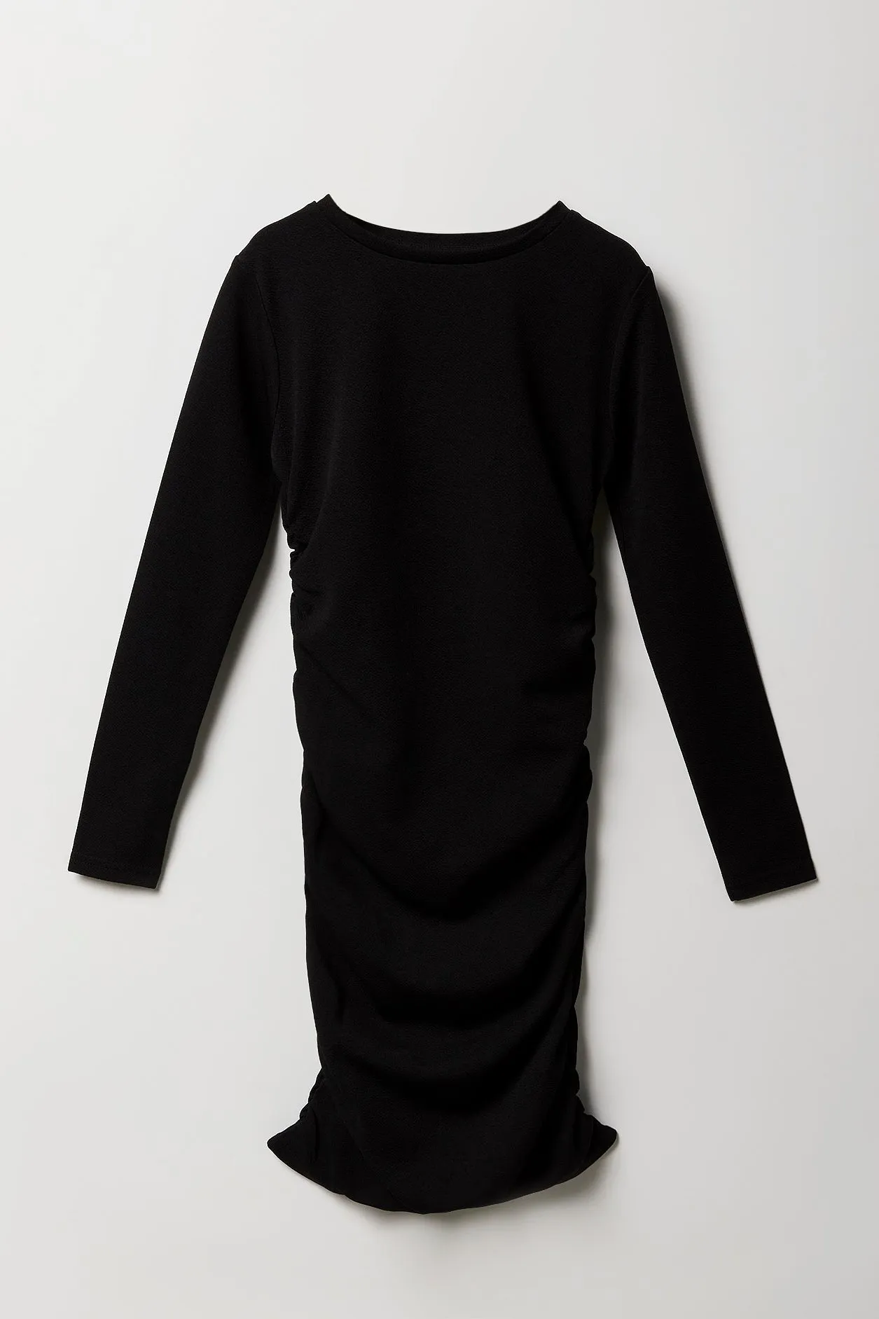 Girls Side Ruched Long Sleeve Dress sold by Urban Planet product image thumbnail 3