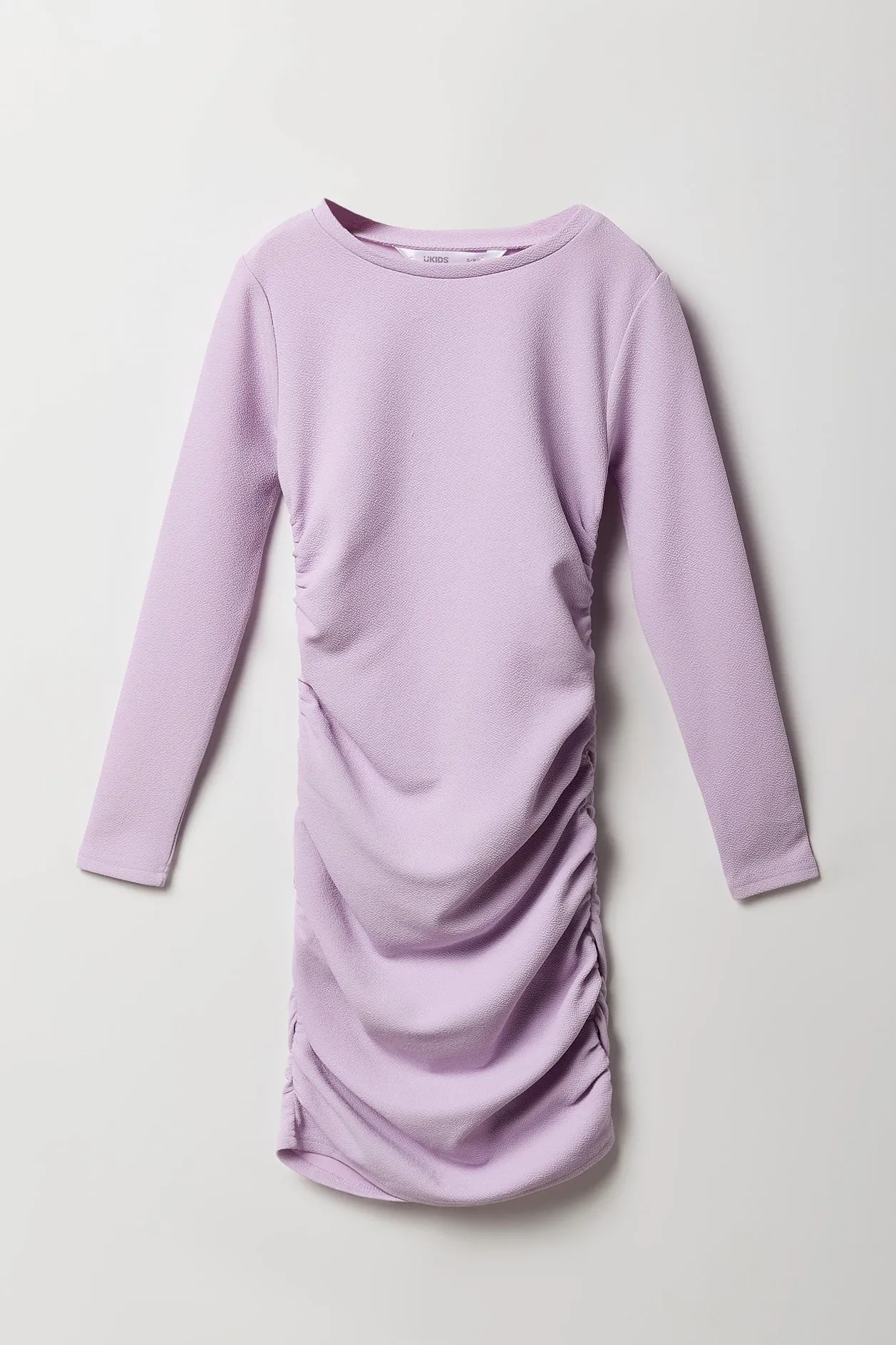 Girls Side Ruched Long Sleeve Dress sold by Urban Planet product image thumbnail 5