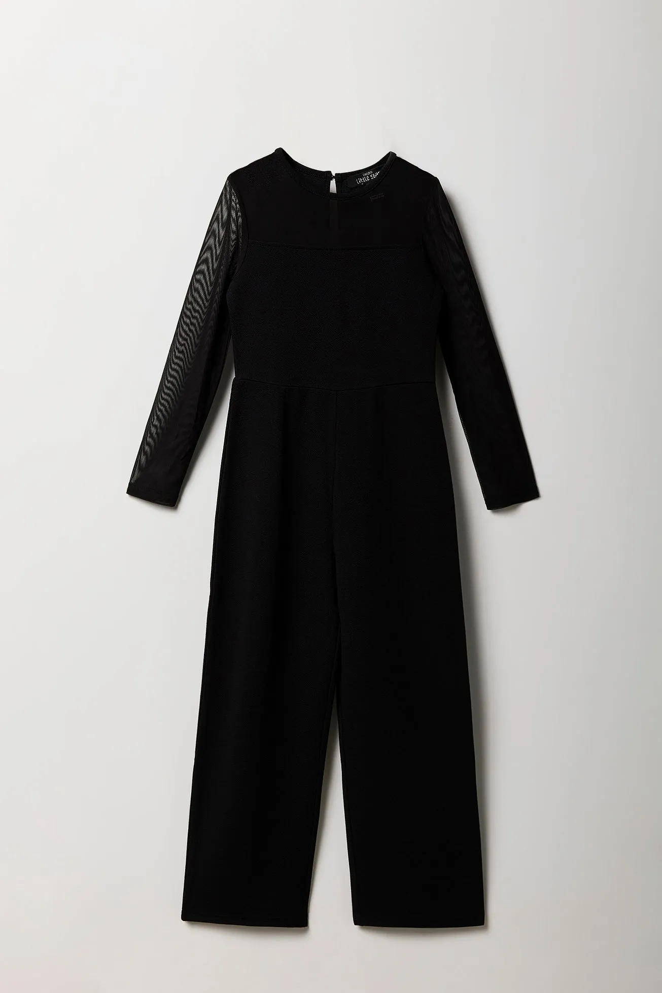 Girls Crepe Mesh Long Sleeve Jumpsuit sold by Urban Planet product image thumbnail 3