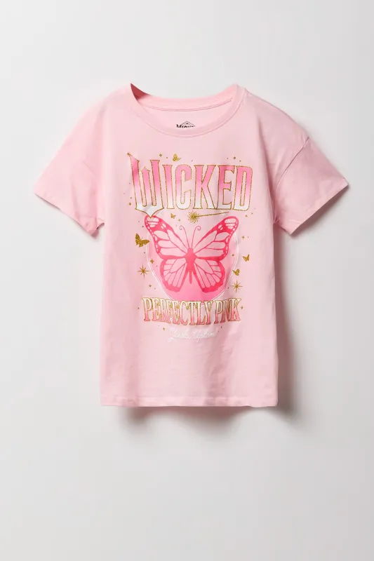 Girls Wicked Perfectly Pink Graphic T-Shirt sold by Urban Planet