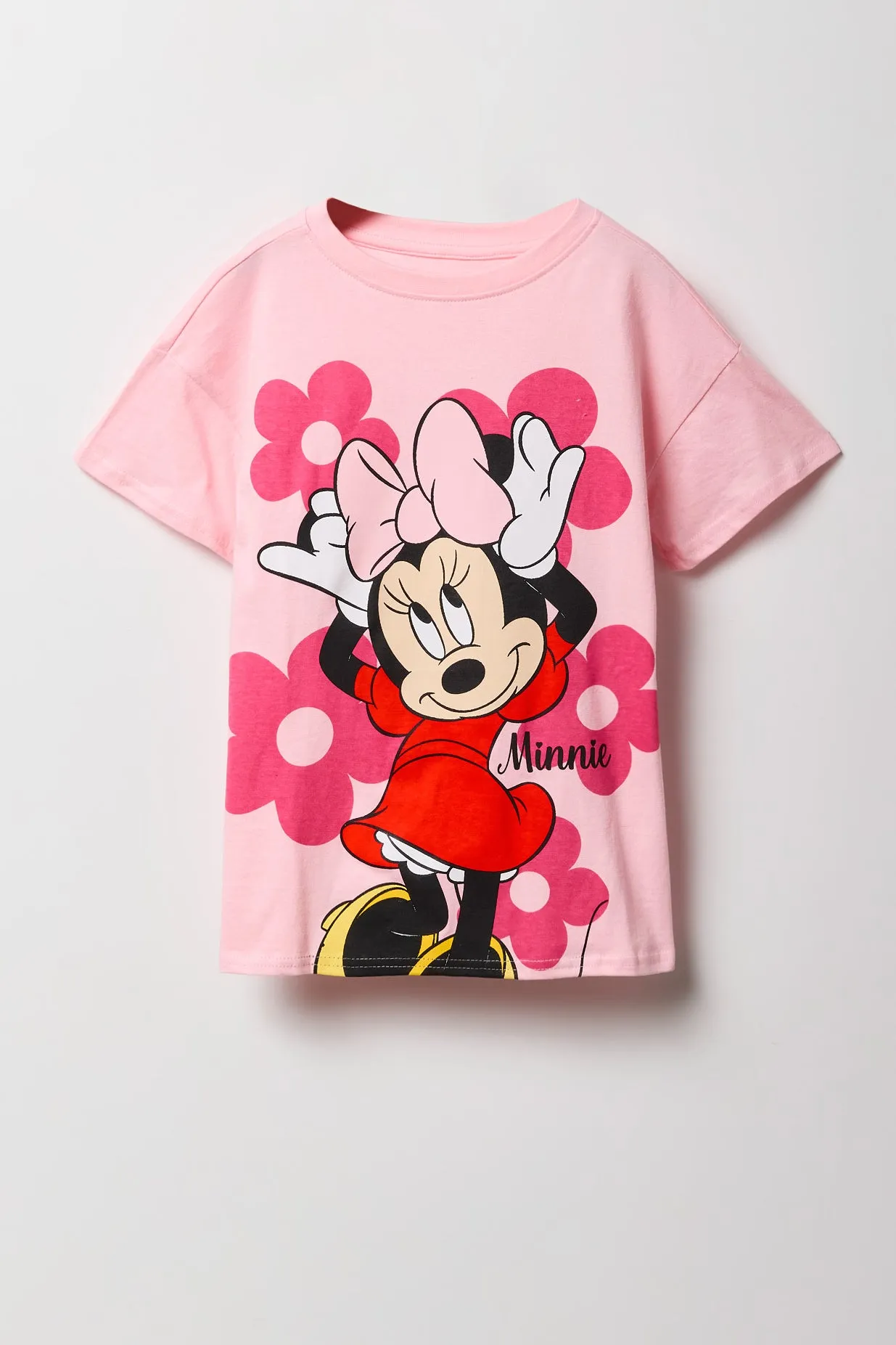 Girls Minnie Mouse Flower Graphic T-Shirt sold by Urban Planet