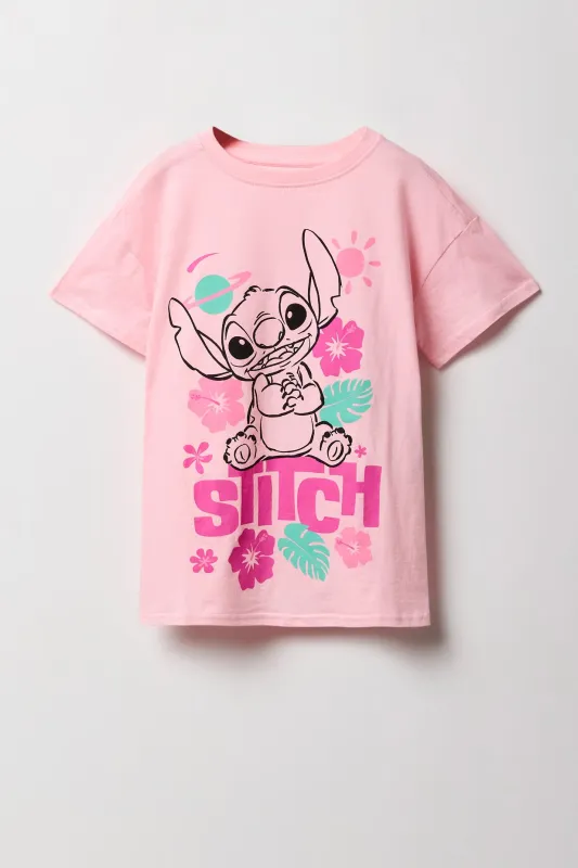 T-shirt à imprimé Stitch pour fille sold by Urban Planet
