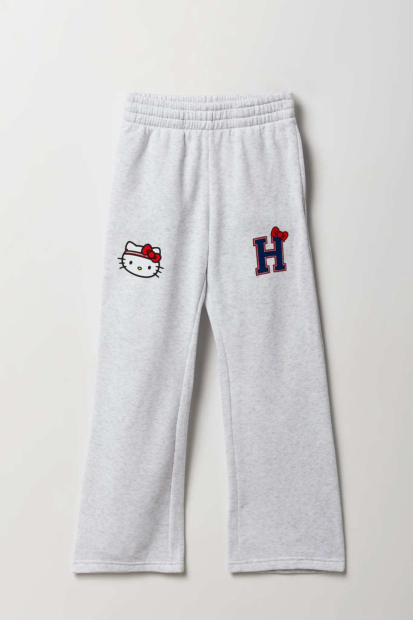 Girls Hello Kitty Graphic Fleece Wide Leg Sweatpant sold by Urban Planet