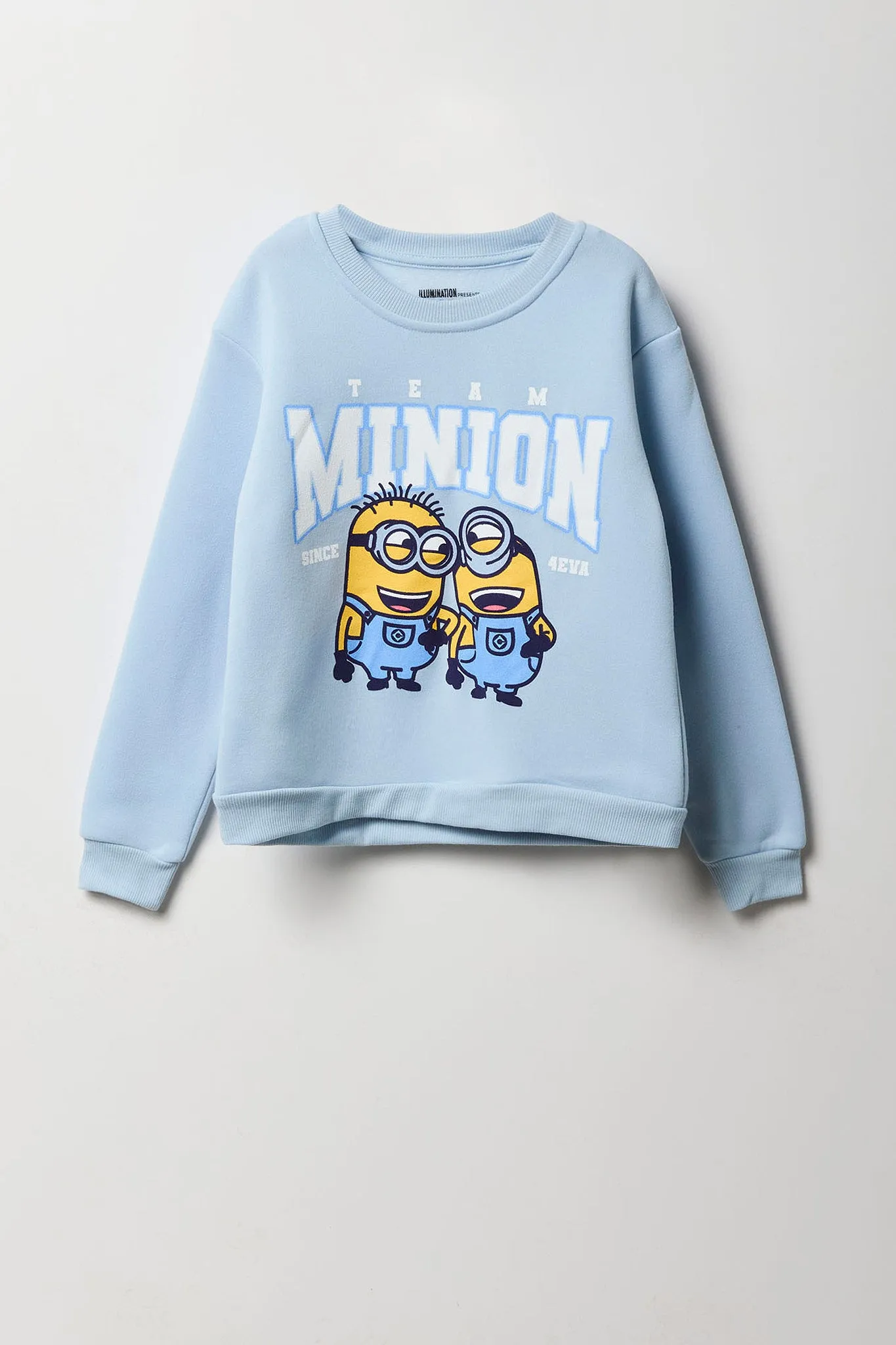 Girls Team Minion Graphic Fleece Sweatshirt sold by Urban Planet
