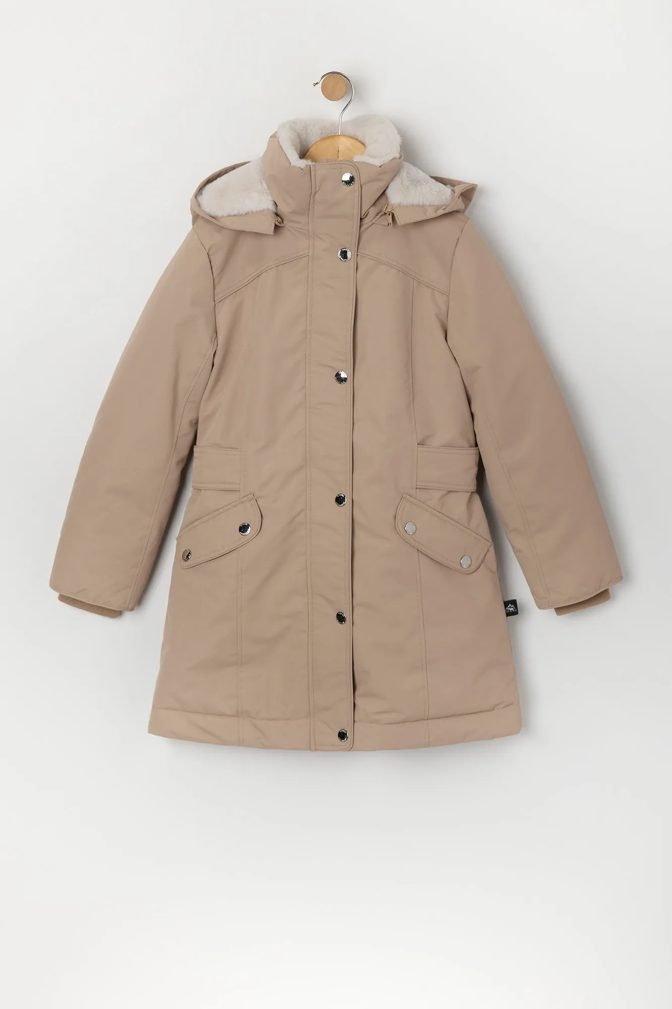 Girls Faux Fur Lined Parka sold by Urban Planet product image thumbnail 4