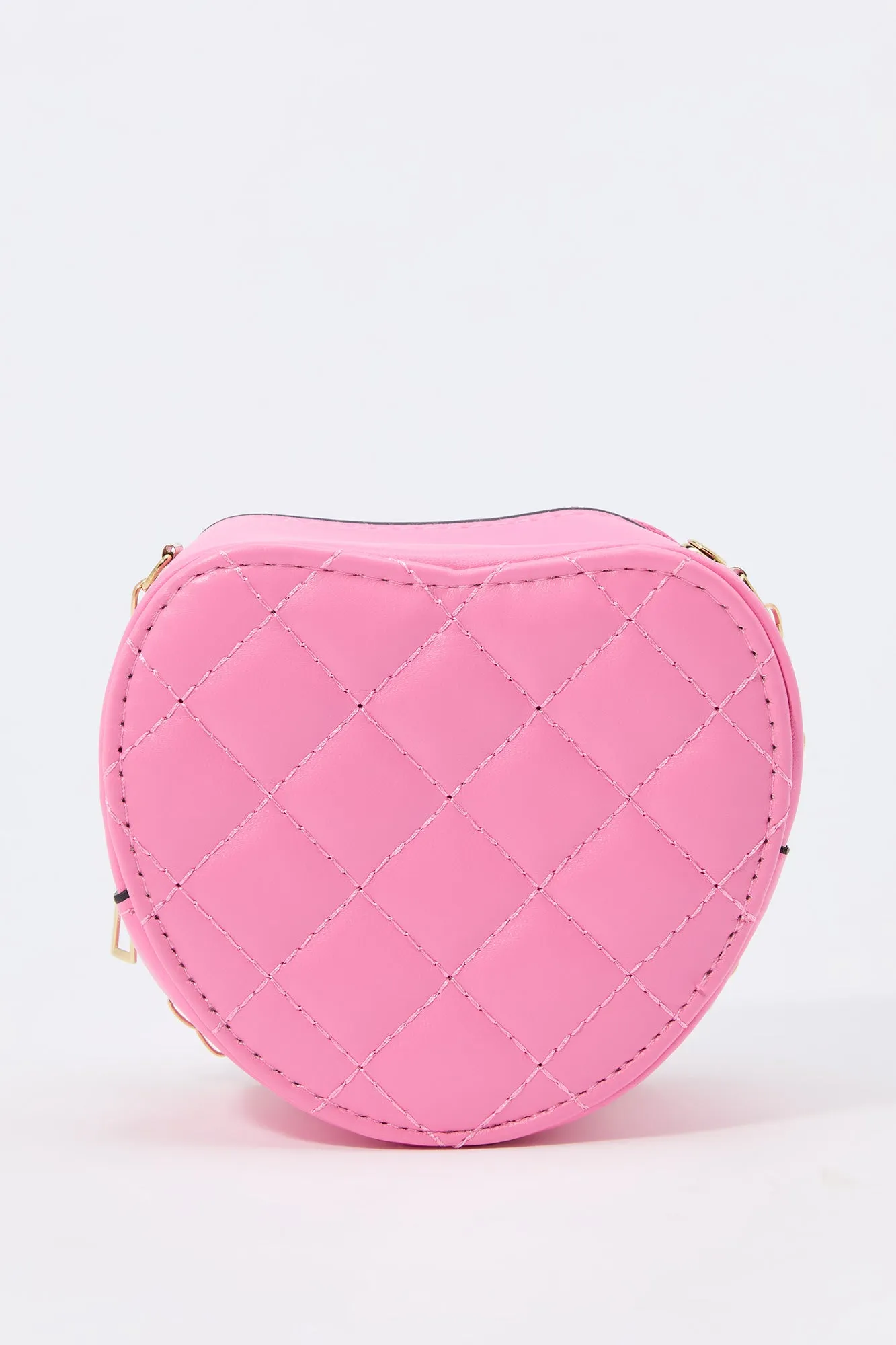 Girls Quilted Bow Heart Purse sold by Urban Planet product image thumbnail 3