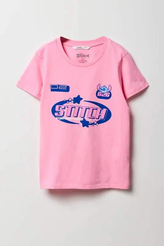T-shirt à imprimé Stitch Racing pour fille sold by Urban Planet