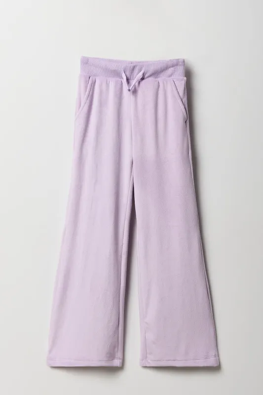 Pantalon à jambe large en velours avec imprimé Aeropostale pour fille sold by Urban Planet