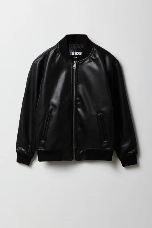 Blouson aviateur en similicuir pour garçon made by Urban Planet