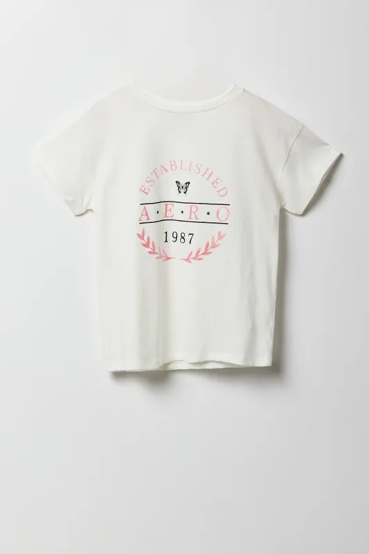 T-shirt à imprimé Aero Est 1987 pour fille sold by Urban Planet