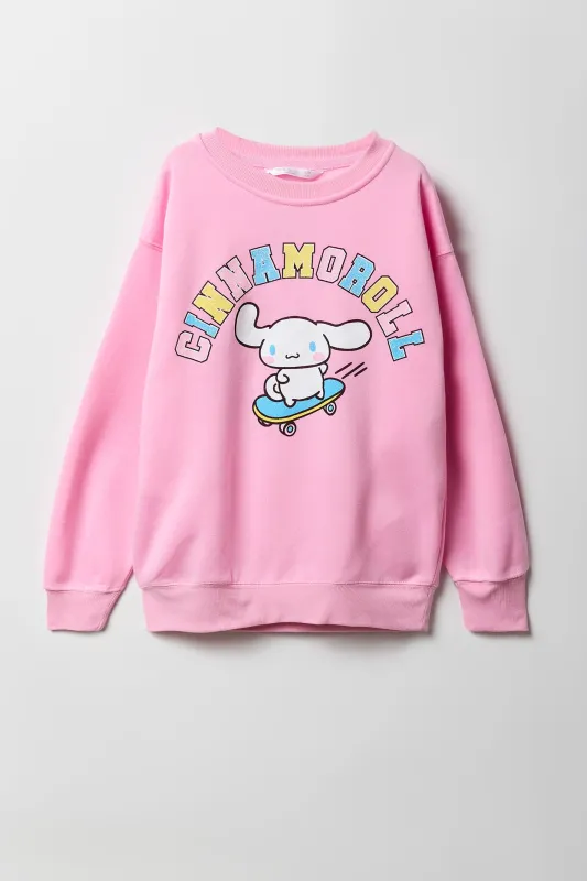 Chandail en molleton à imprimé Cinnamoroll skater pour fille sold by Urban Planet