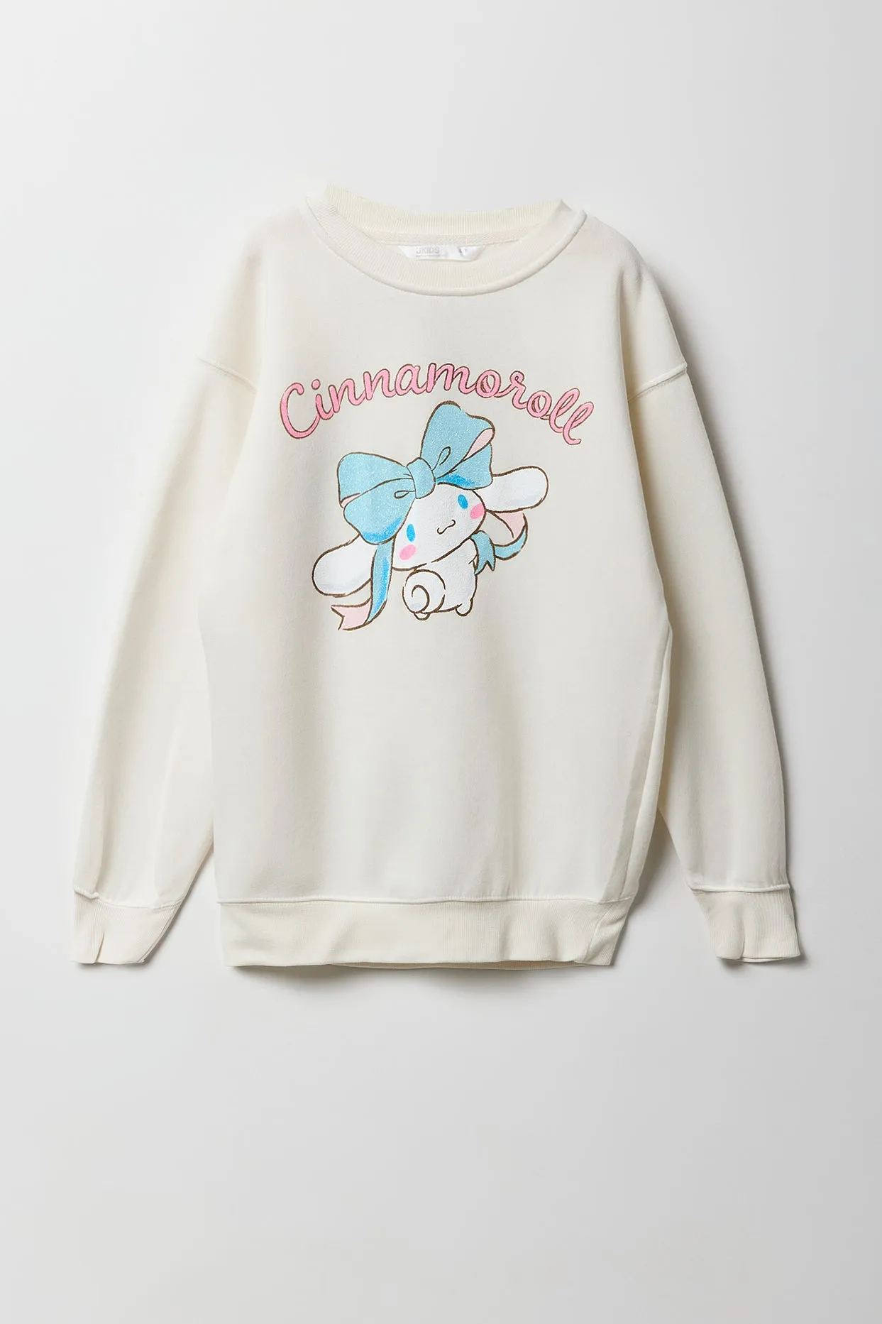 Girls Sparkly Cinnamoroll Graphic Fleece Sweatshirt sold by Urban Planet