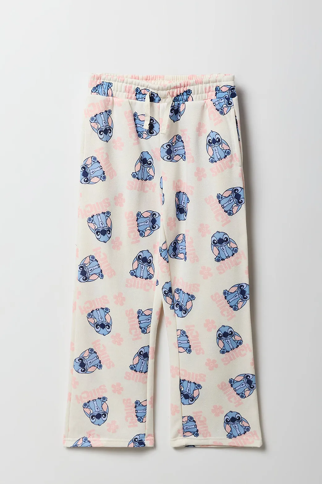Girls Stitch Print Fleece Sweatpant sold by Urban Planet