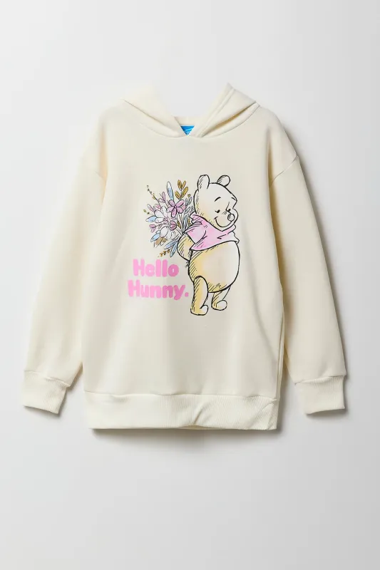 Girls Pooh Bear Graphic Fleece Hoodie sold by Urban Planet