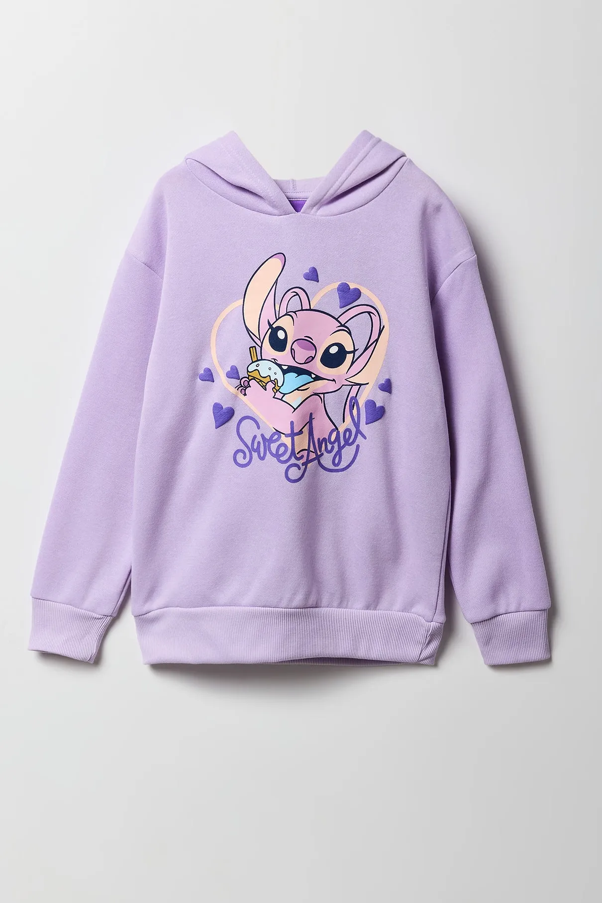 Girls Sweet Angel Graphic Fleece Hoodie sold by Urban Planet