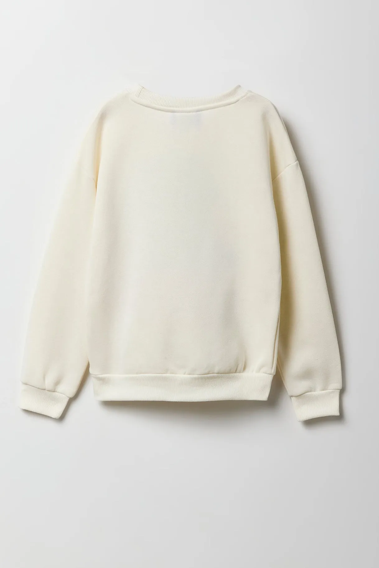 Girls Stitch Chenille Embroidered Fleece Sweatshirt sold by Urban Planet product image thumbnail 2