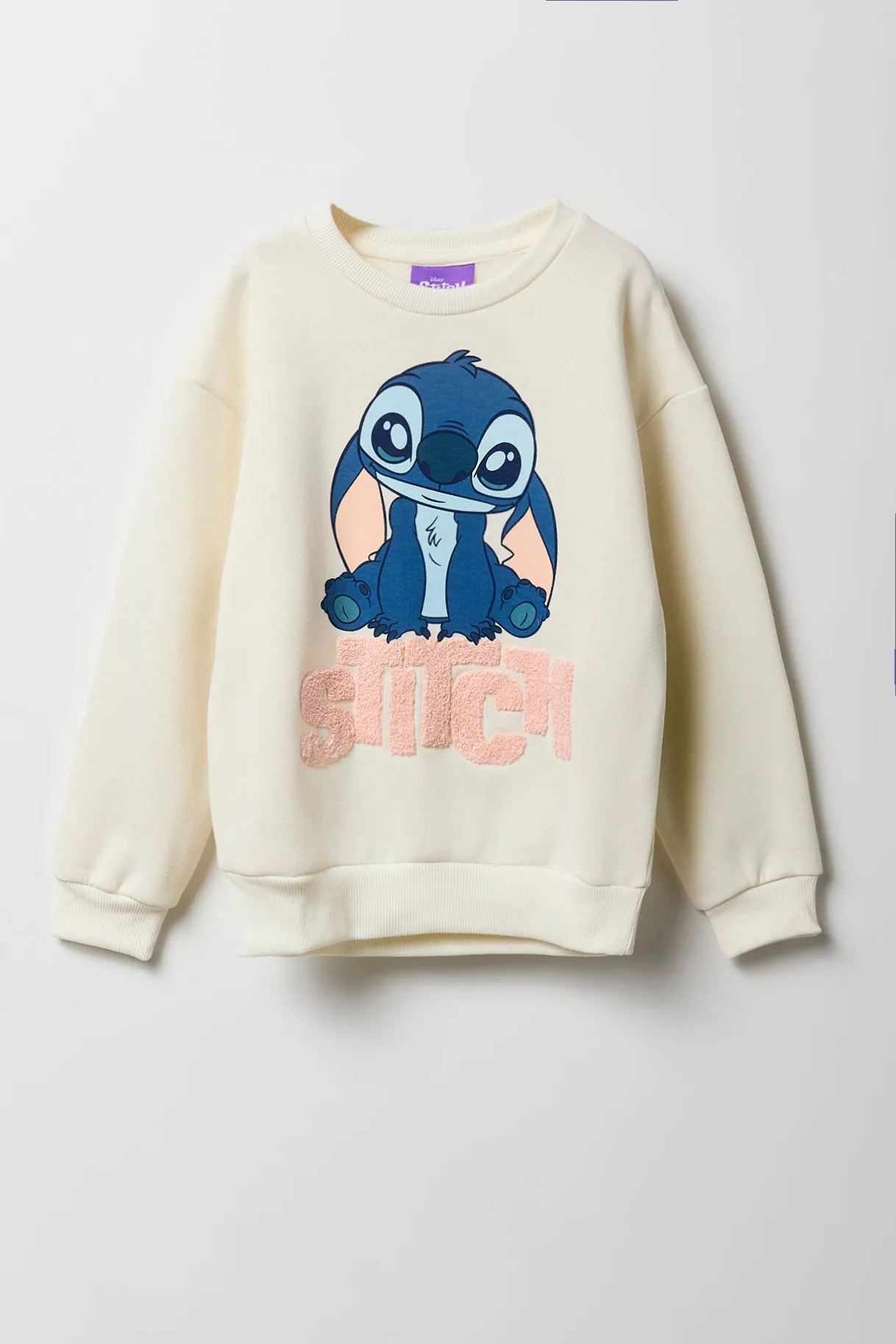 Chandail en molleton avec motif brodé Stitch en chenille pour fille sold by Urban Planet