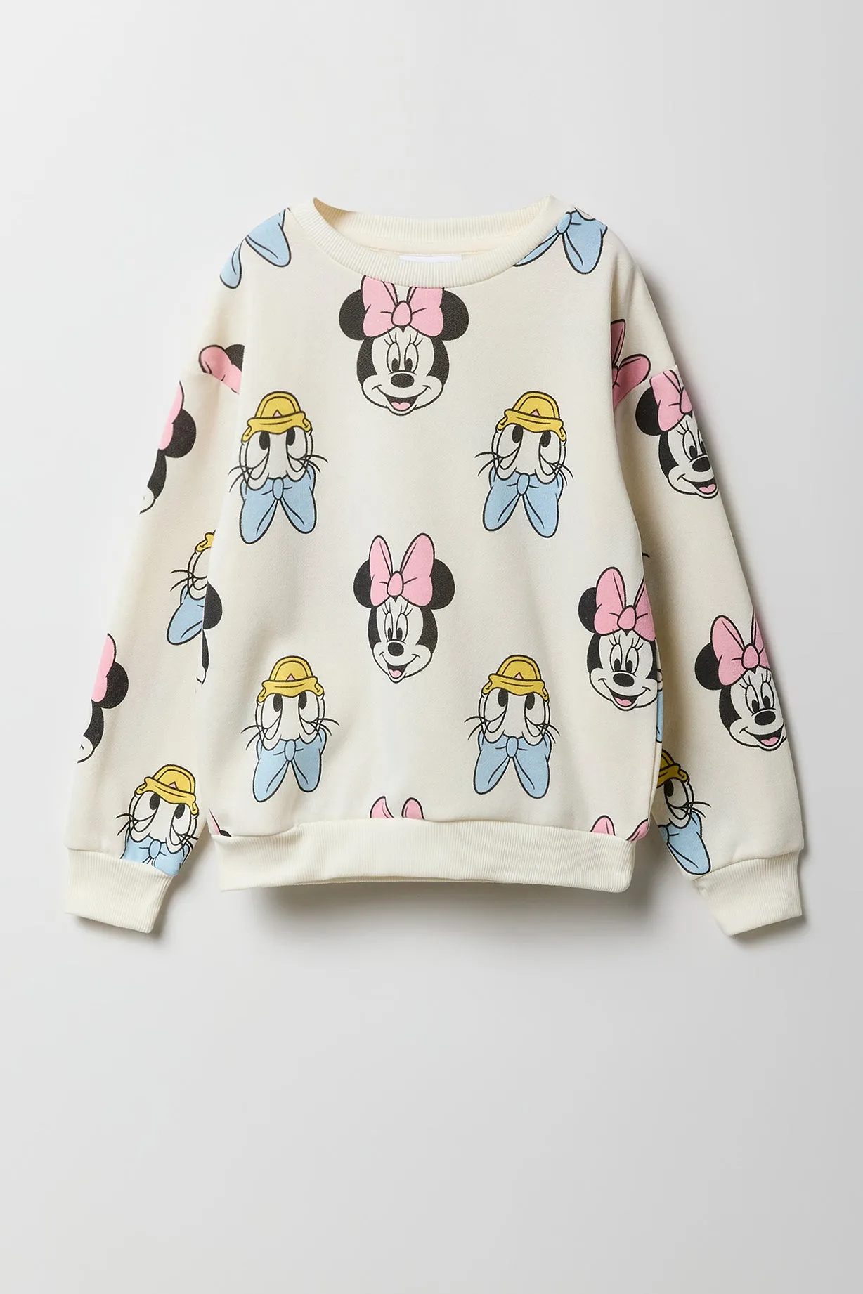 Girls Minnie & Daisy Print Fleece Sweatshirt sold by Urban Planet