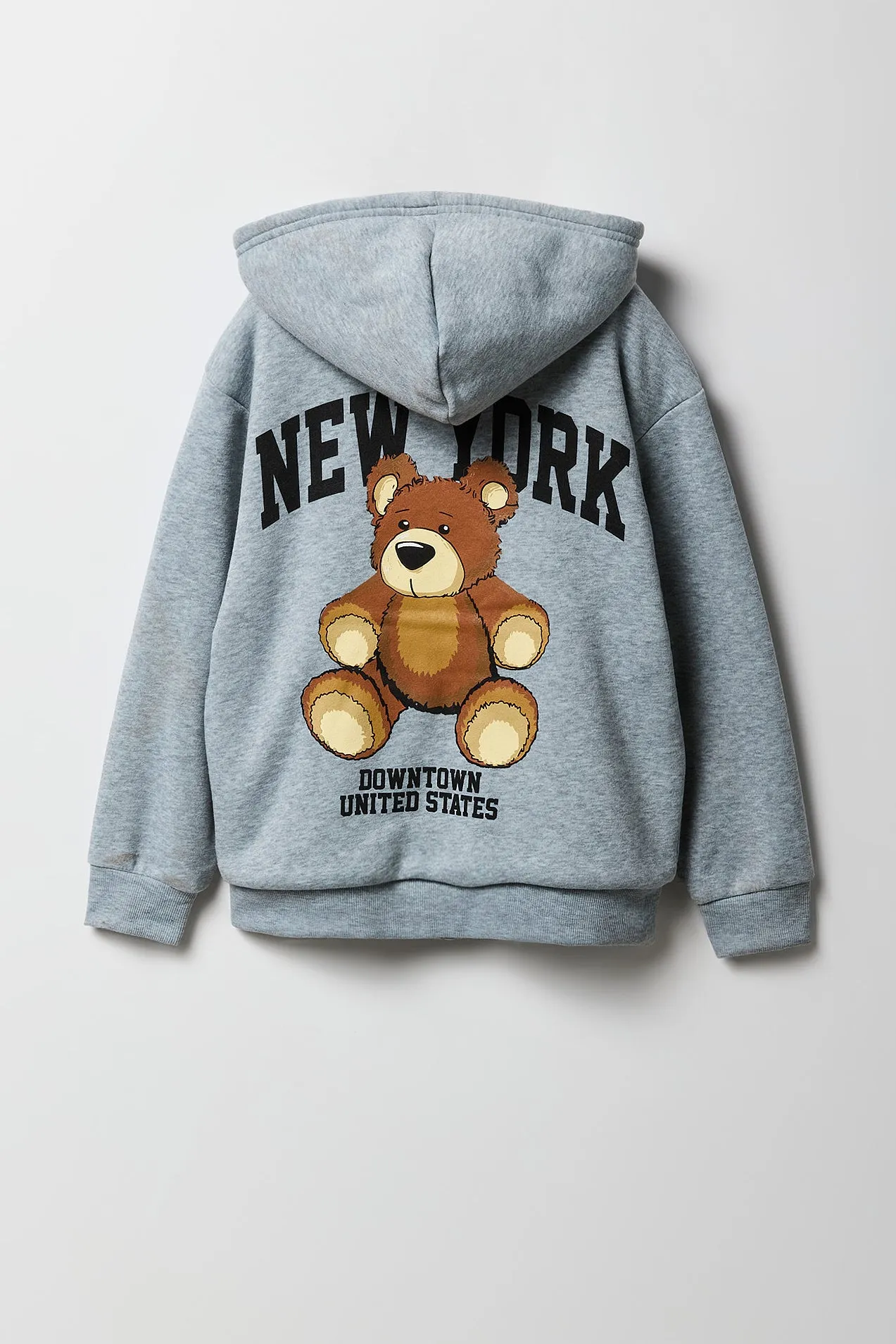 Girls Graphic Faux Fur Lined Zip-Up Hoodie sold by Urban Planet product image thumbnail 3